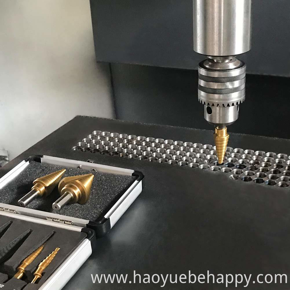 Double Cutting Blades Design Step Drill Bit 